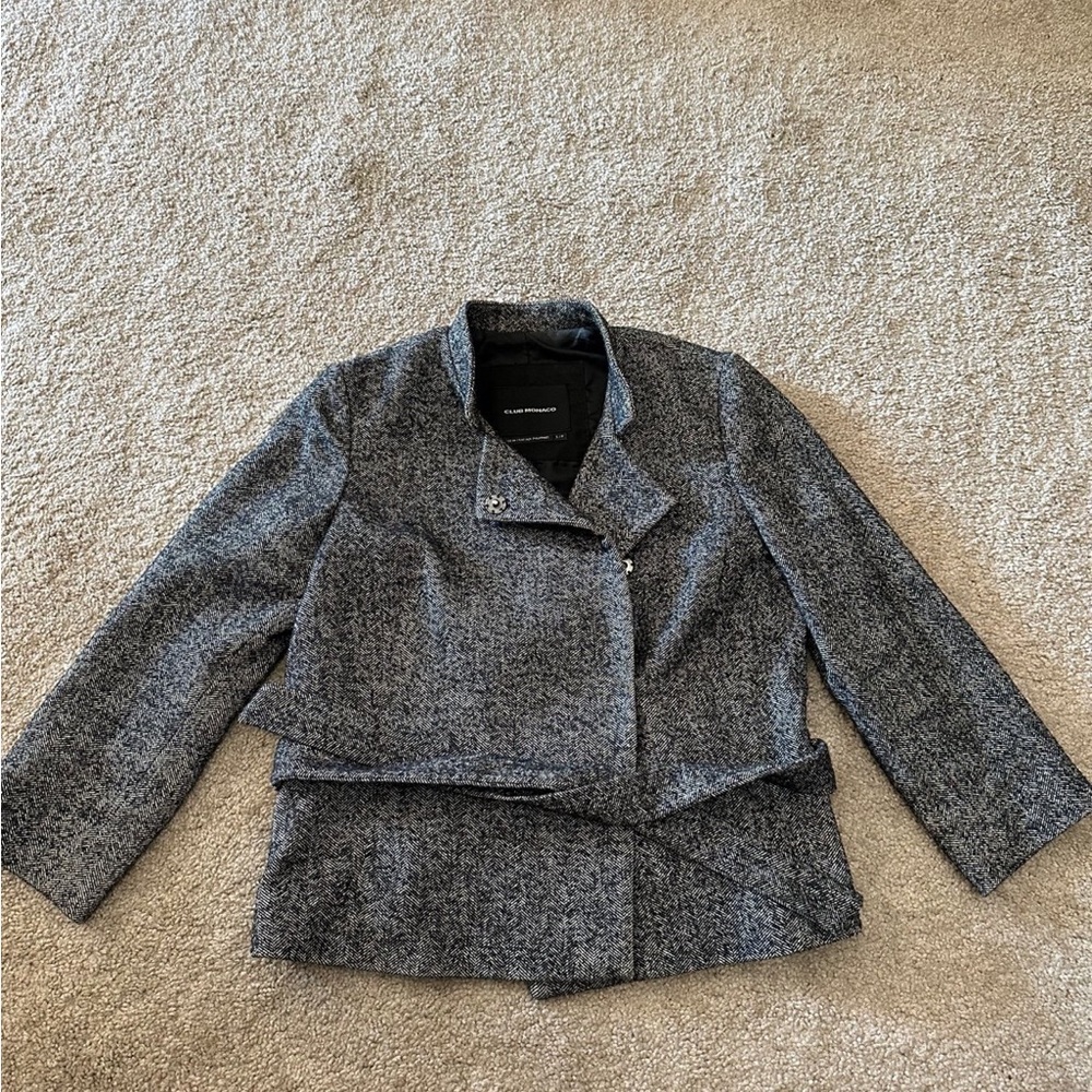 Women’s Club Monaco coat jacket herringbone small